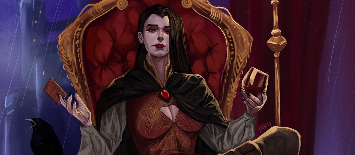 Banner da mesa de RPG: Ela é a Anciã / Uma versão feminina de: A maldição de Strahd
