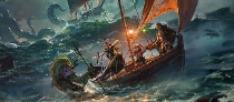 Banner da mesa de RPG: ILHA AGUARINA/ A COLÔNIA ESQUECIDA