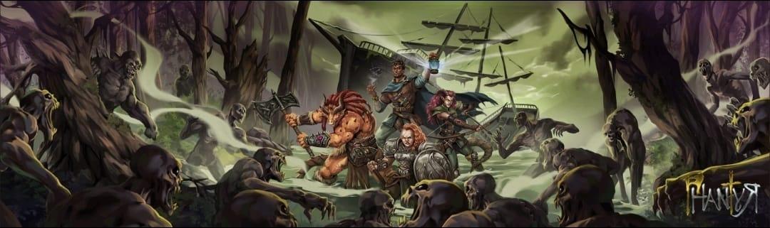 Banner da mesa de RPG: Mistério na Ilha da Neblina ( Phantyr)