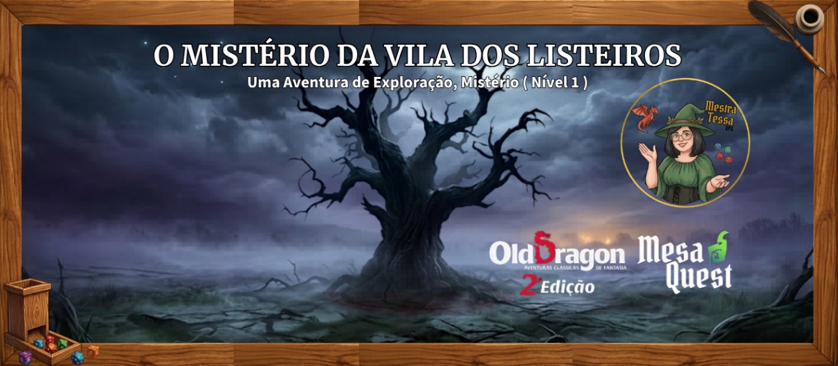 Banner da mesa de RPG: Aventuras em Old Dragon 2: A Arvore Maldita