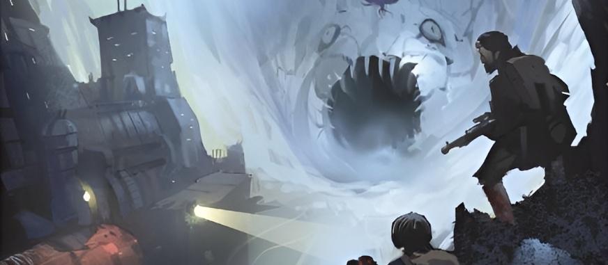 Banner da mesa de RPG: Ataque às Montanhas da Loucura