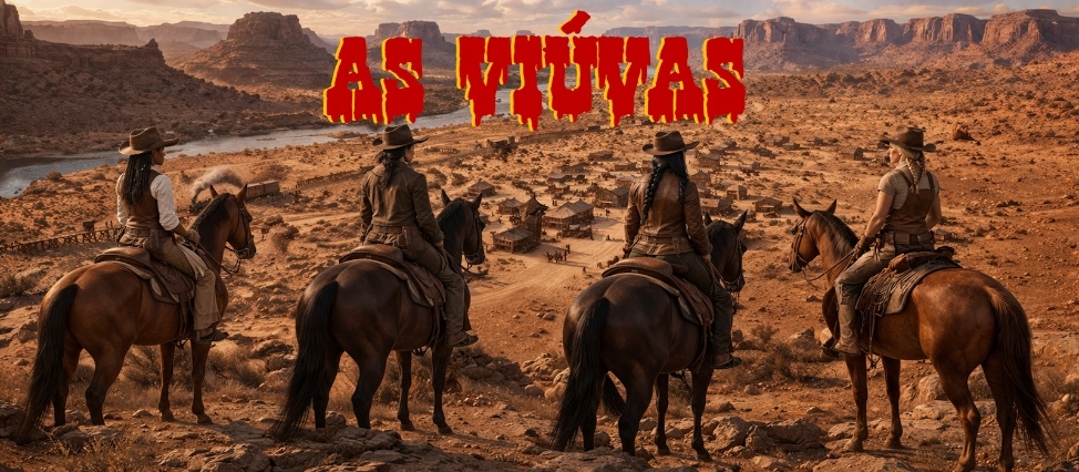 Banner da mesa de RPG: As Viúvas