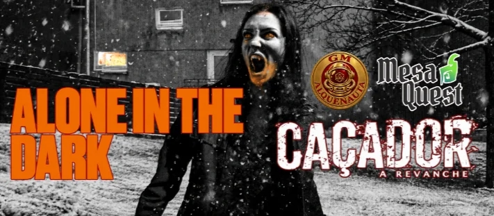 Banner da mesa de RPG: AVENTURA - CAÇADOR: A REVANCHE | ALONE IN THE DARK