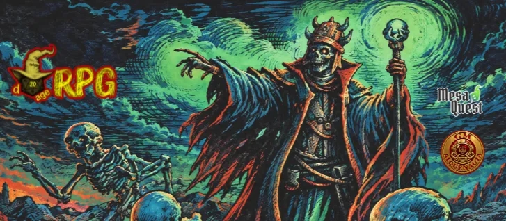 Banner da mesa de RPG: ONE SHOT: OS POÇOS NECROMÂNTICOS DE TSAN'GOL