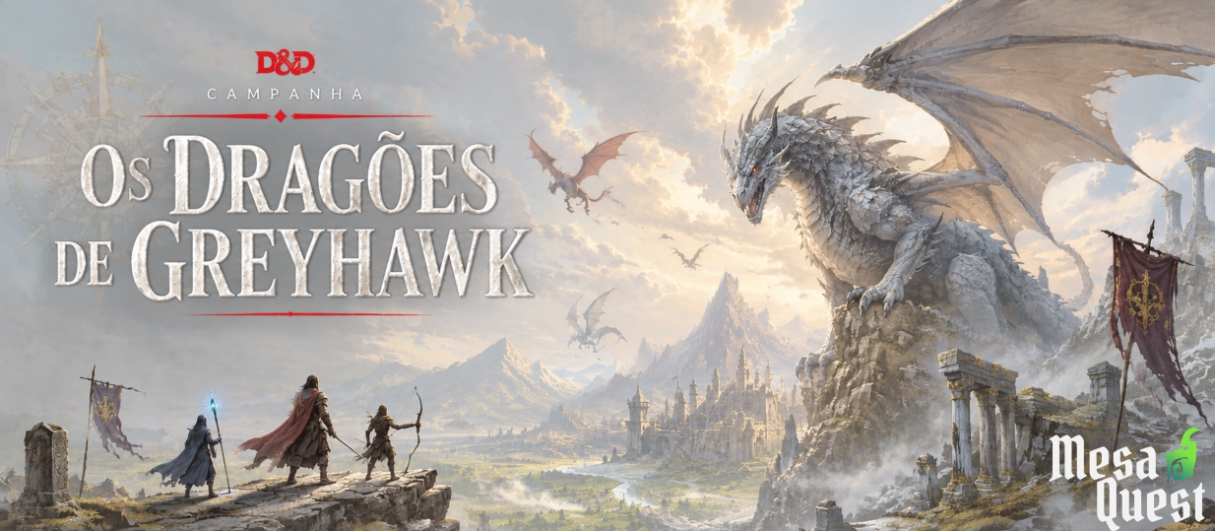 Banner da mesa de RPG: Os Dragões de Greyhawk