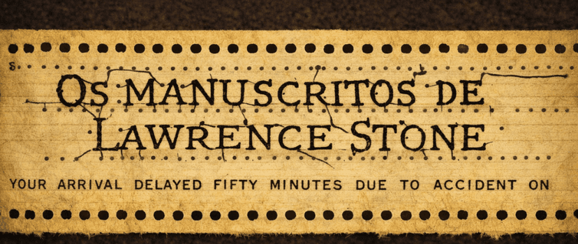 Banner da mesa de RPG: Os Manuscritos de Lawrence Stone