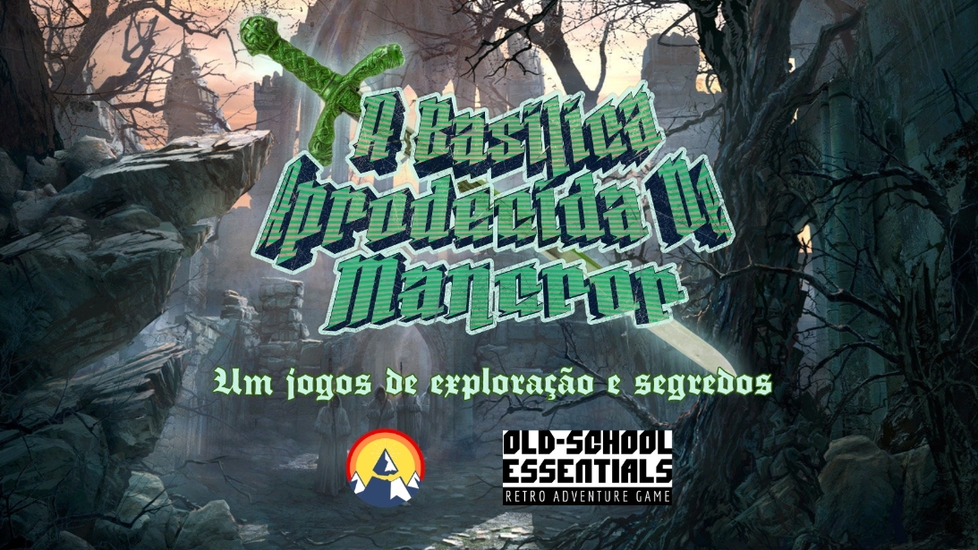 Banner da mesa de RPG: A Basílica apodrecida de Máncror