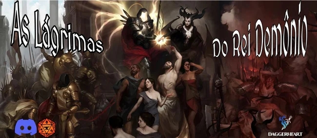 Banner da mesa de RPG: As Lágrimas do Rei Demônio