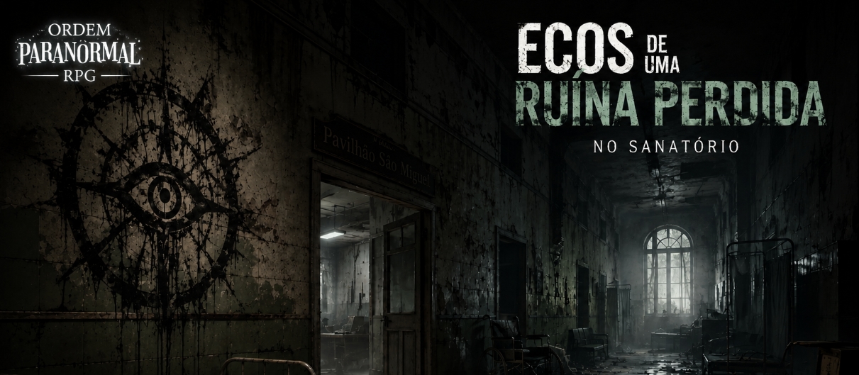 Banner da mesa de RPG: Ecos de Uma Ruína Perdida
