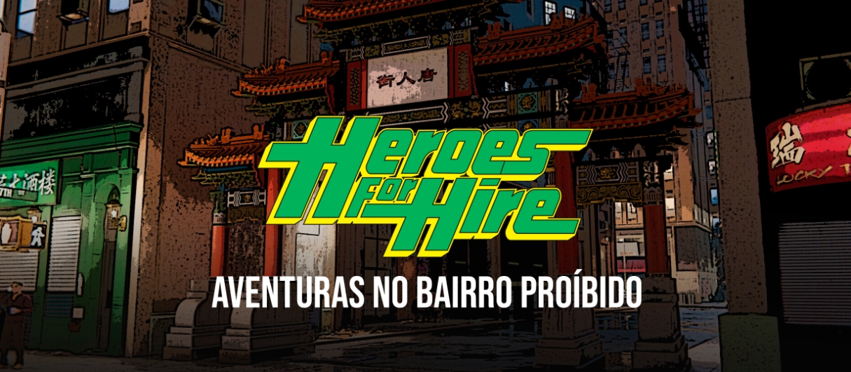 Banner da mesa de RPG: Heróis de Aluguel: Aventuras no bairro proíbido | Marvel Multiverse RPG