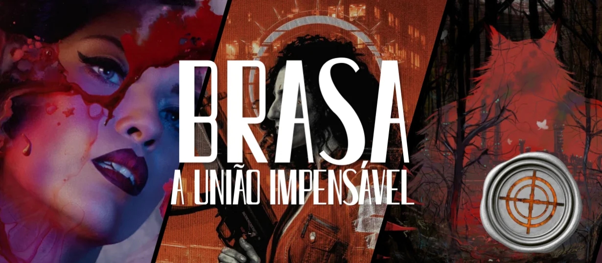 Banner da mesa de RPG: BRASA | CAÇADOR